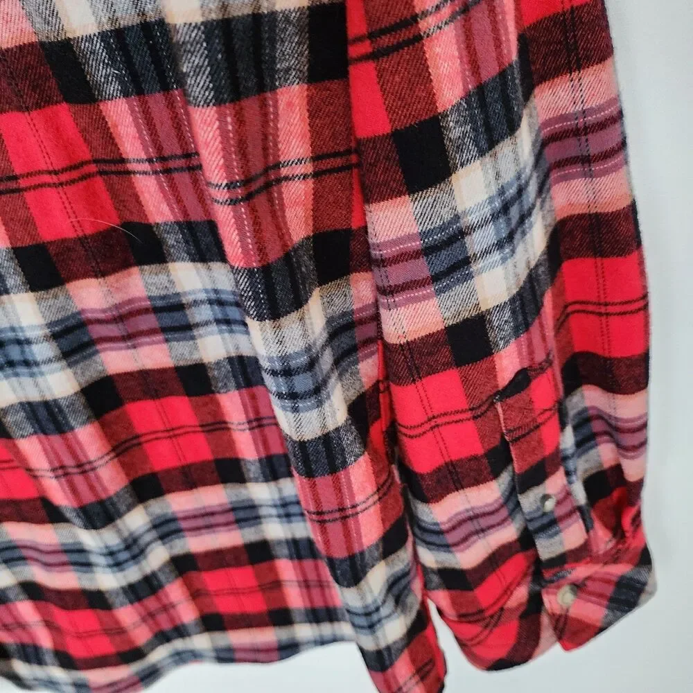 Legendary Whitetails Men's 2XT Flannel Shirt Red Black Plaid Lined Big Tall
